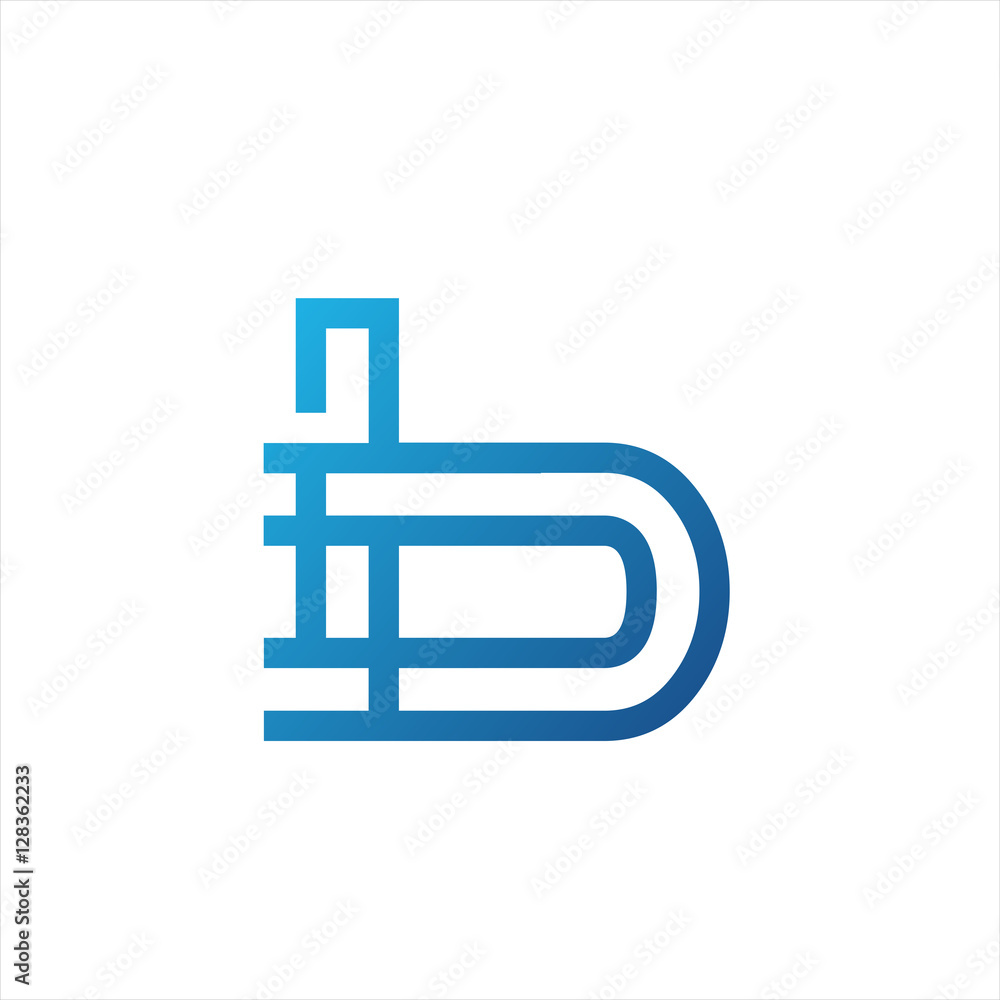 Letter B Lines Color Logo Letter B Lines Color Logo