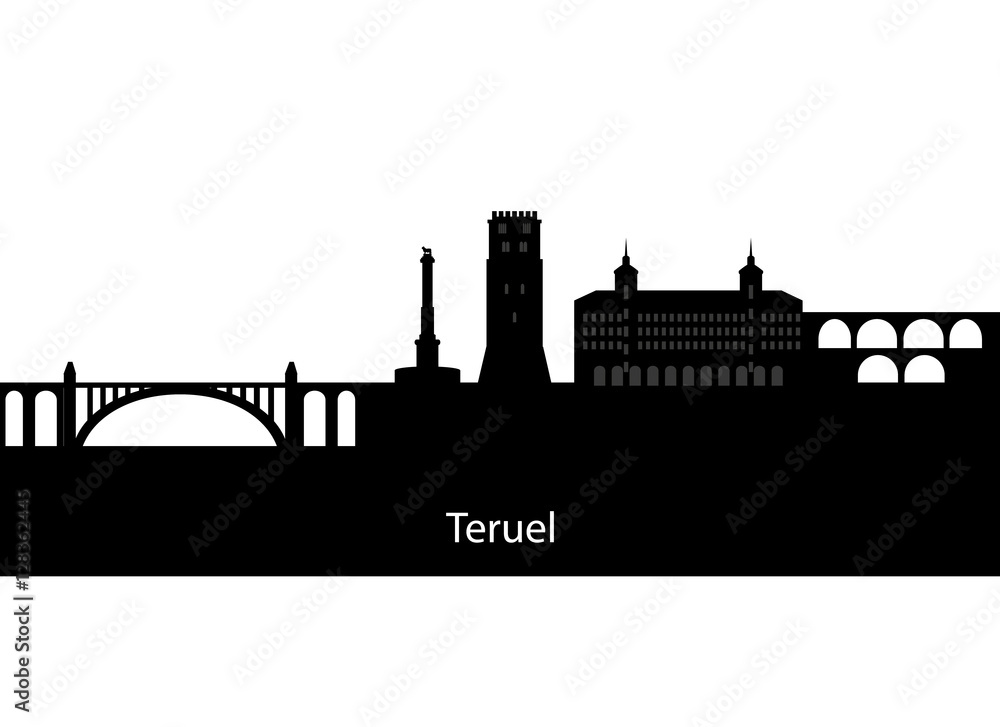 Skyline of teruel in spain
