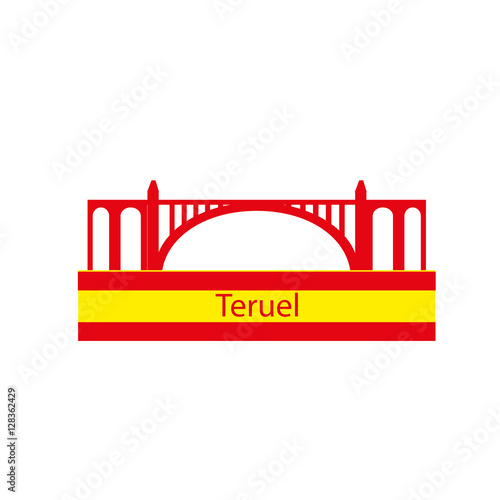 Viaduct of Fernando Hu   in Teruel Spain skyline