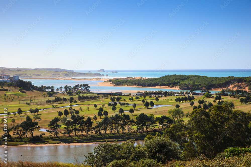 River Pas mouth, Cantabrian sea