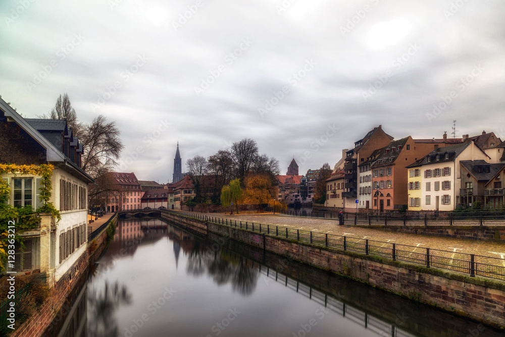The Ill river in Petite France area, Strasbourg