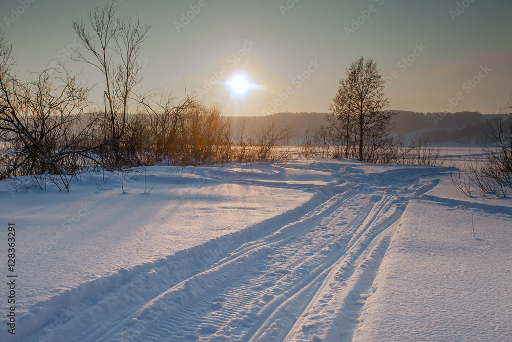 Obraz premium beautiful winter field