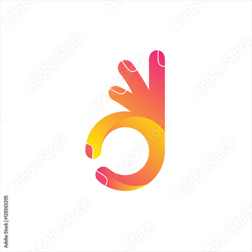  hands with gesture ok logo