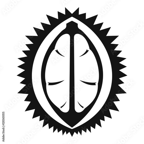 Durian fruit icon. Simple illustration of durian fruit vector icon for web