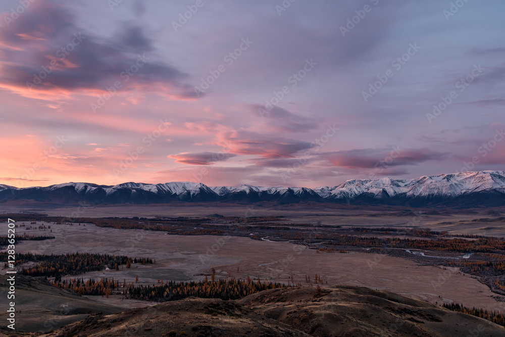 mountains clouds sunrise valley autumn mountains clouds sunrise valley autumn