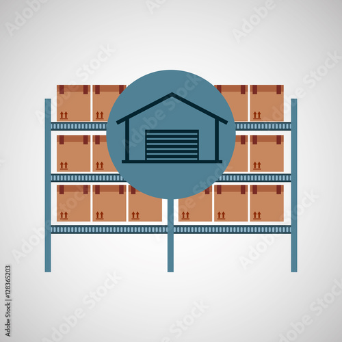 warehouse boxes concept icon vector illustration eps 10