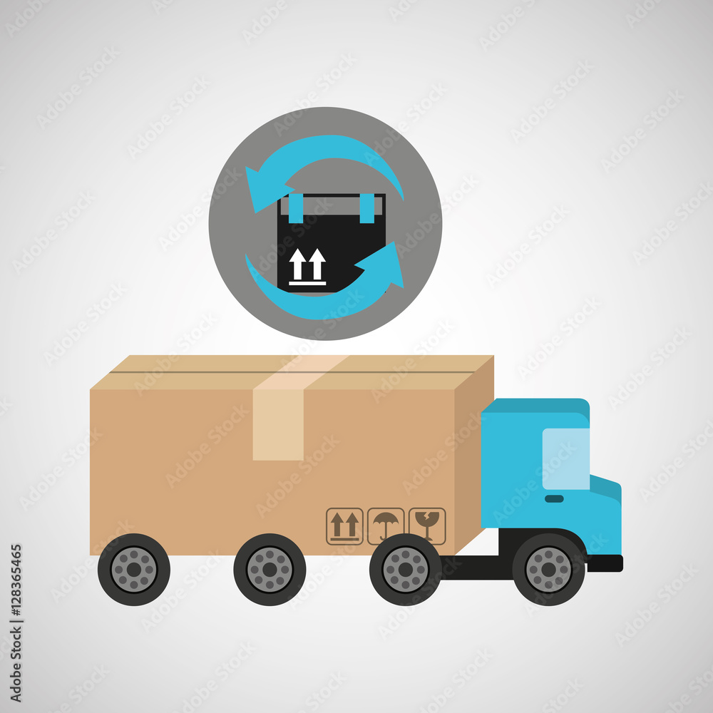 delivery truck concept fast delivery box worldwide vector illustration eps 10 delivery truck concept fast delivery box worldwide vector illustration eps 10