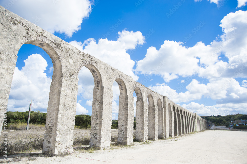 This 3km long aqueduct was built in the 16th century in Obidos in Extremadura Portugual.