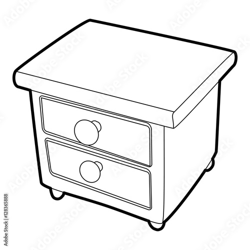 Nightstand icon. Isometric 3d illustration of nightstand vector icon for web