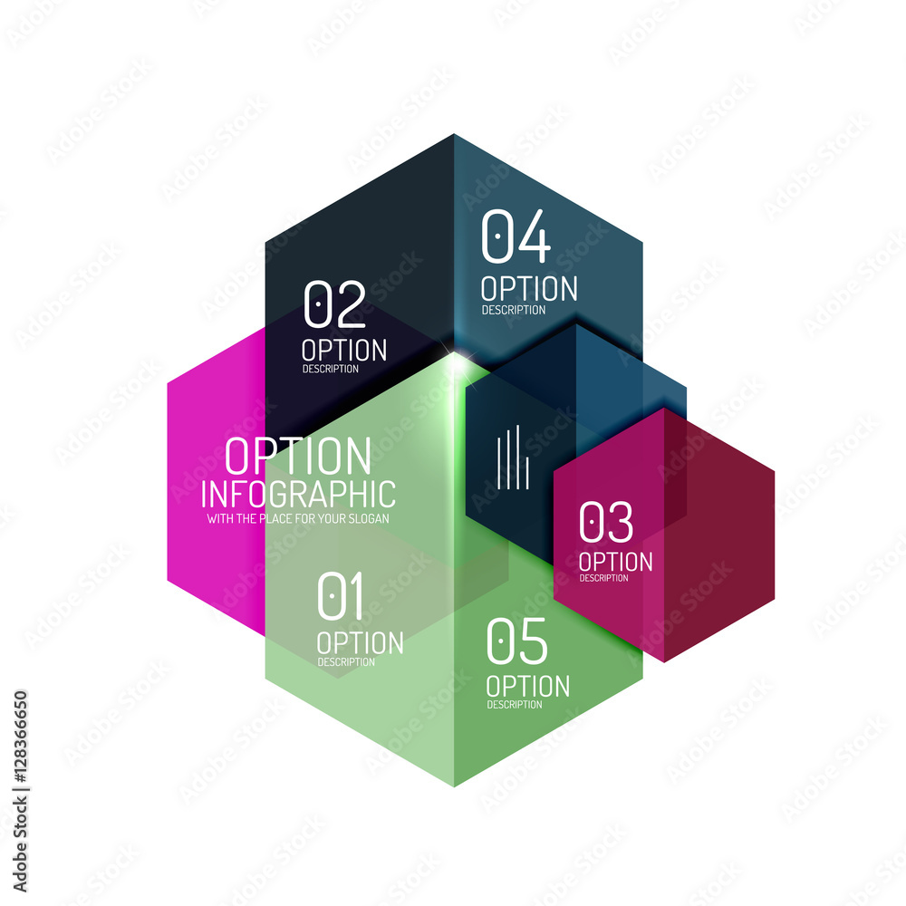 Infographic modern templates - geometric shapes Infographic modern templates - geometric shapes