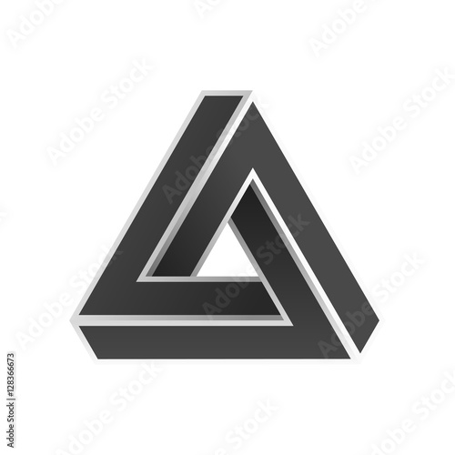 Abstract impossible triangle. Vector Illustrstion