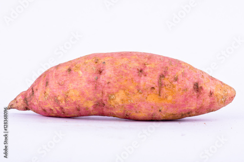 sweet potato yam on white background healthy fruit food isolated
