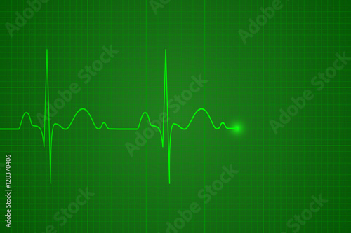 Heartbeat on the monitor, vector illustration, background