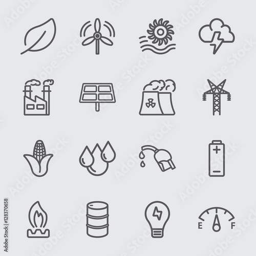 Energy line icon