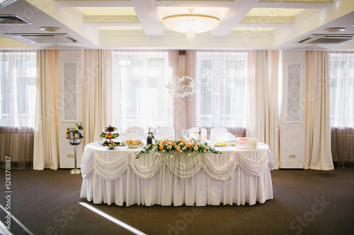 wedding hall lit by sunlight