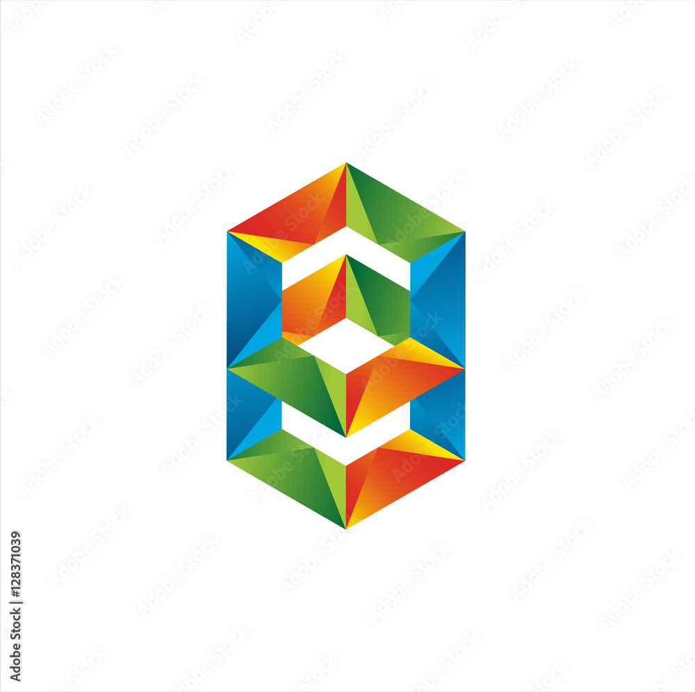 hexagonal geometric color logo hexagonal geometric color logo