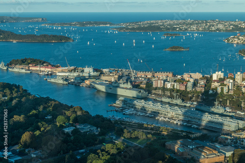 Aerial view of Sydney skyline  Australia
