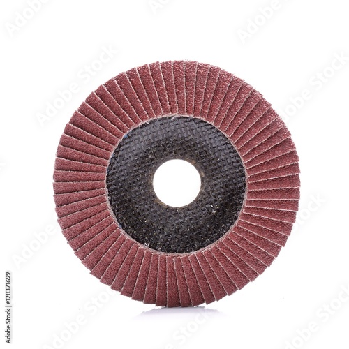 Abrasive wheel isolated on white background