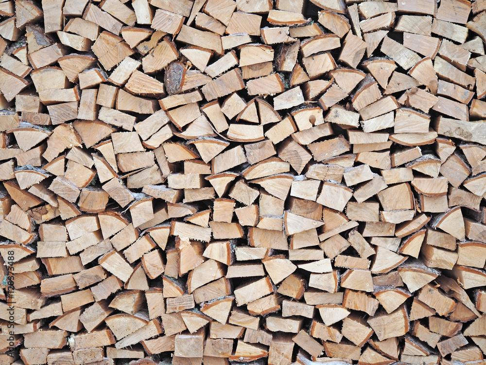Stack of wood, a pile of firewood Stack of wood, a pile of firewood