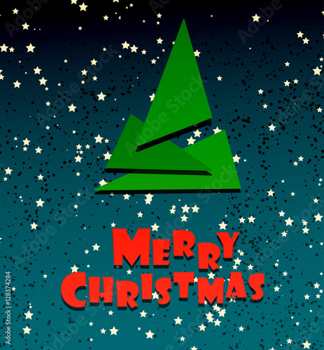 Merry Chrismas festive creative card
