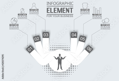 ELEMENT FOR INFOGRAPHIC  TEMPLATE GEOMETRIC FIGURE CIRCLE THIRD EDITION BLACK