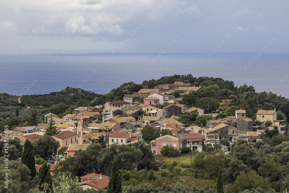 village by the sea in Korfu