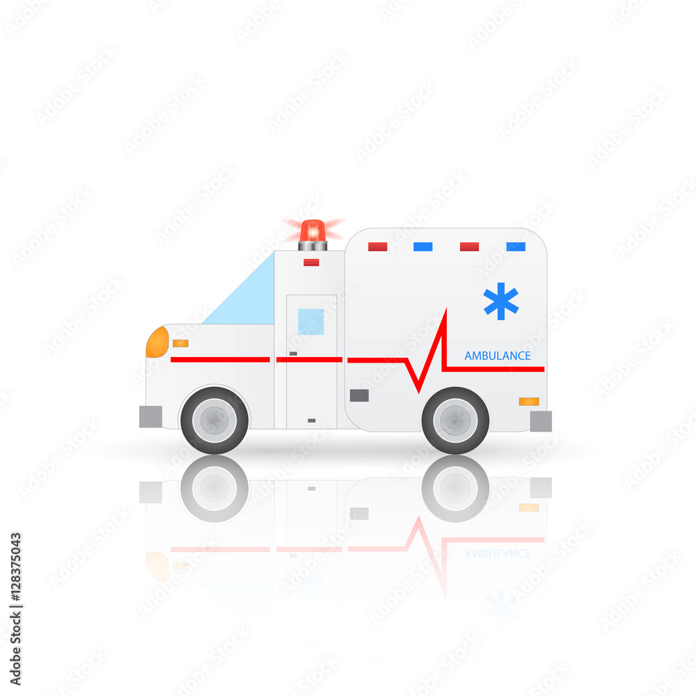 Fototapeta premium Emergency Ambulance Illustration