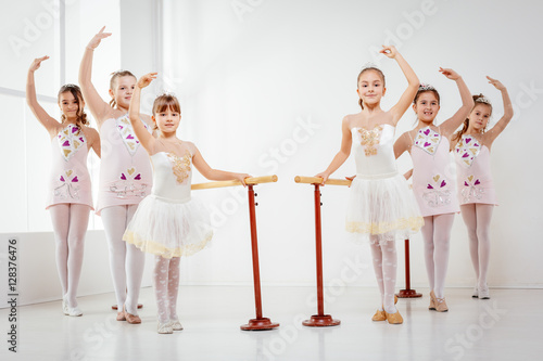 Little Girls Practicing Ballet