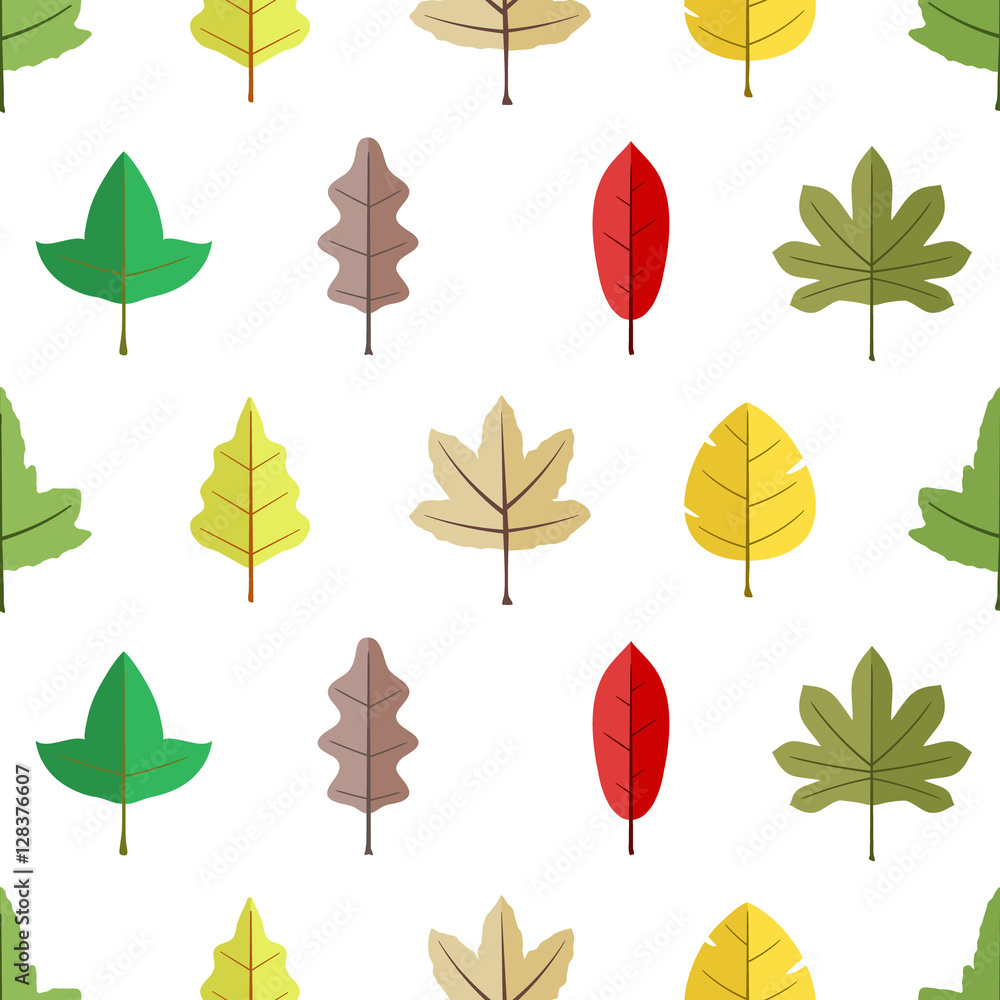 Obraz premium seamless vector background with leafs for your design