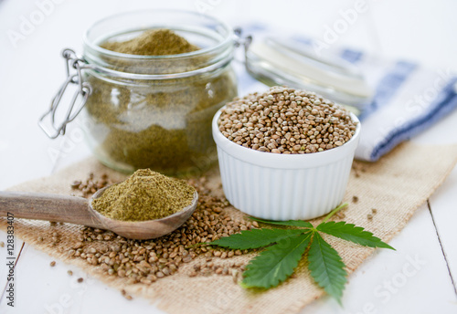 hemp seeds, hemp oil and hemp flour