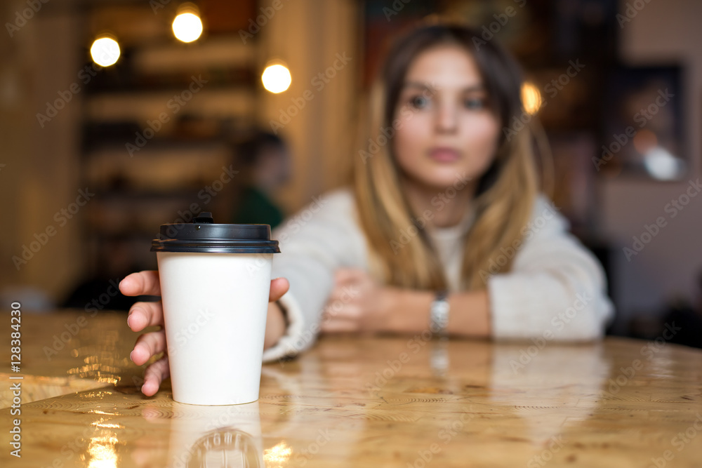 Coffee cafe girl smile Coffee cafe girl smile