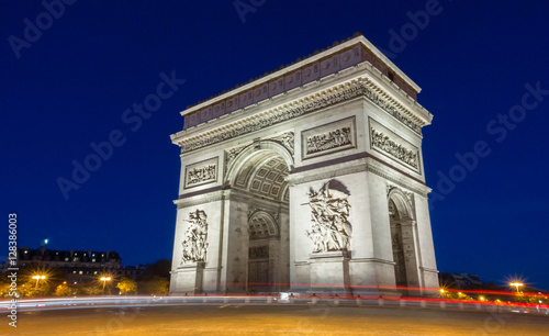 The Triumphal Arch  at night, Paris, France. © kovalenkovpetr