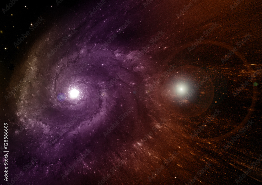 Obraz premium galaxy in a free space