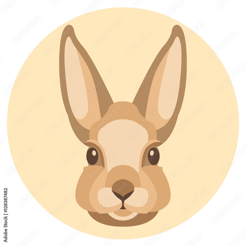 hare head face vector illustration style Flat hare head face vector illustration style Flat