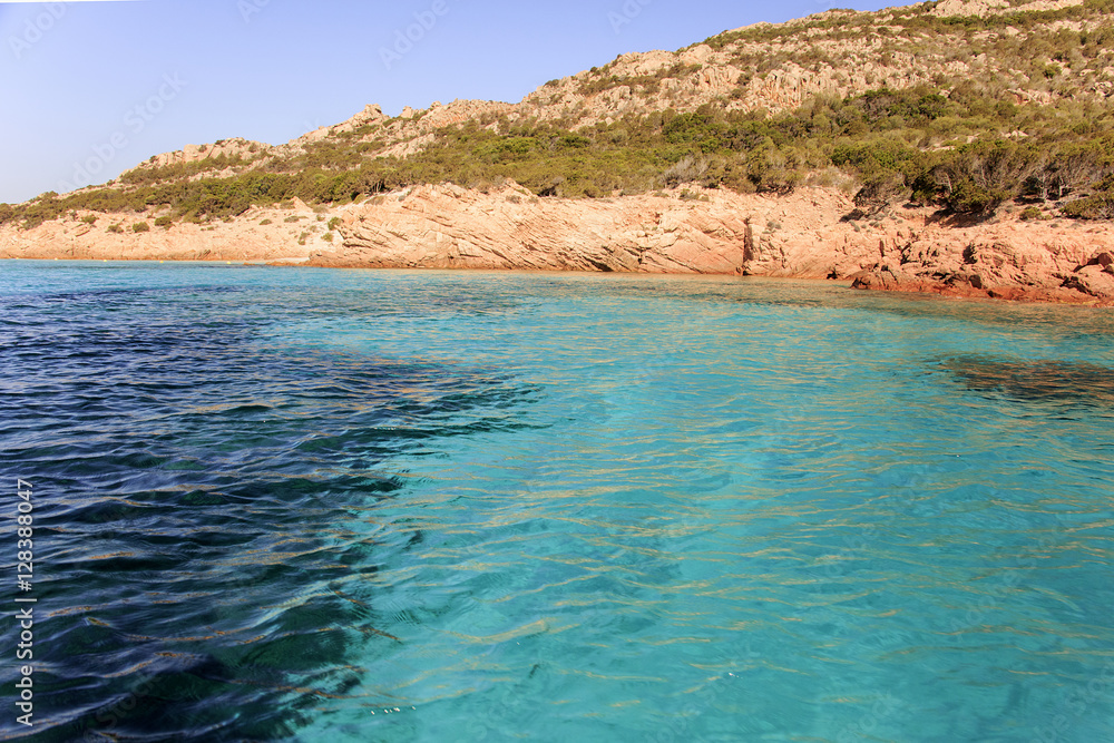 Fototapeta premium Arcipelago della Maddalena, la meravigliosa Sardegna e la spiaggia rosa. 