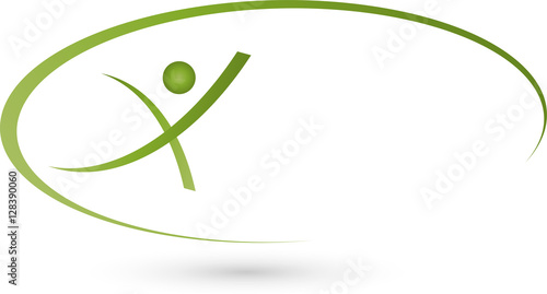 Person in Bewegung, Sport, Fitness, Logo