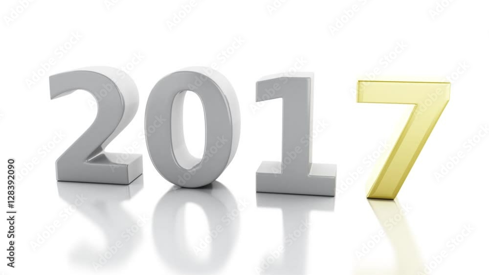 3d animation. New Year 2017. 4K resolution. 3d animation. New Year 2017. 4K resolution.