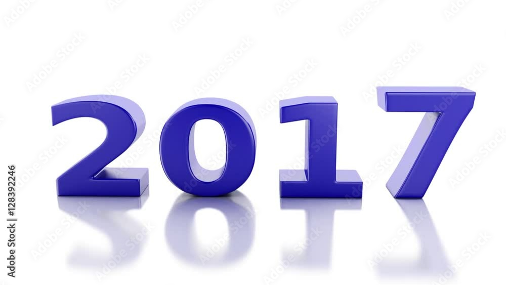 3d animation. New Year 2017. 4K resolution. 3d animation. New Year 2017. 4K resolution.