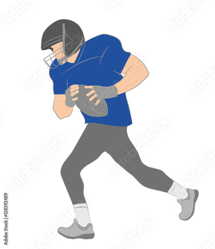 American football player. vector illustration