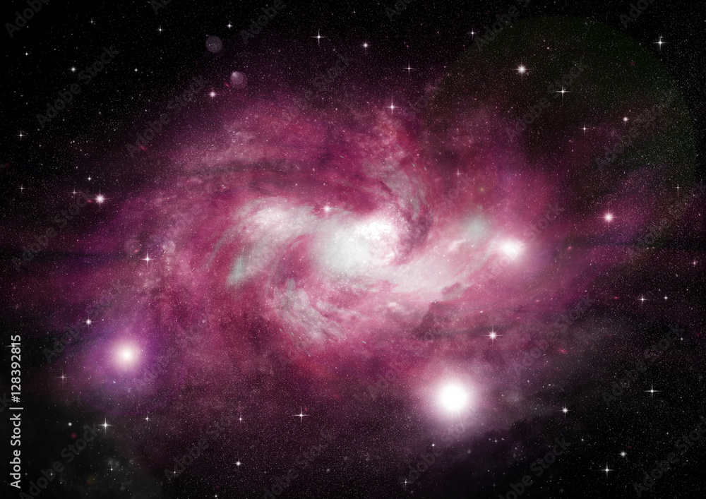 Naklejka premium galaxy in a free space