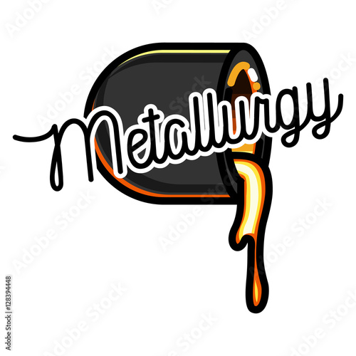 Color vintage Metallurgy emblem