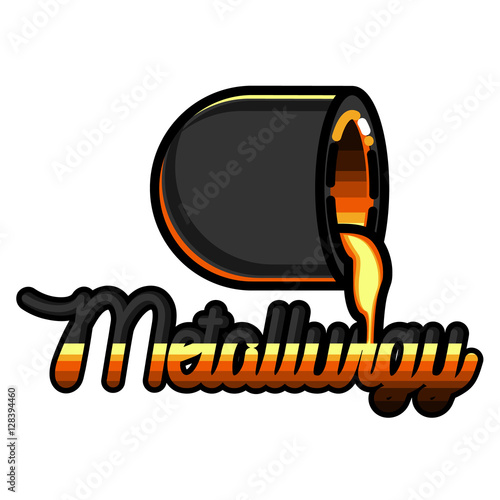 Color vintage Metallurgy emblem