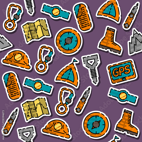 Colored mountaineering pattern