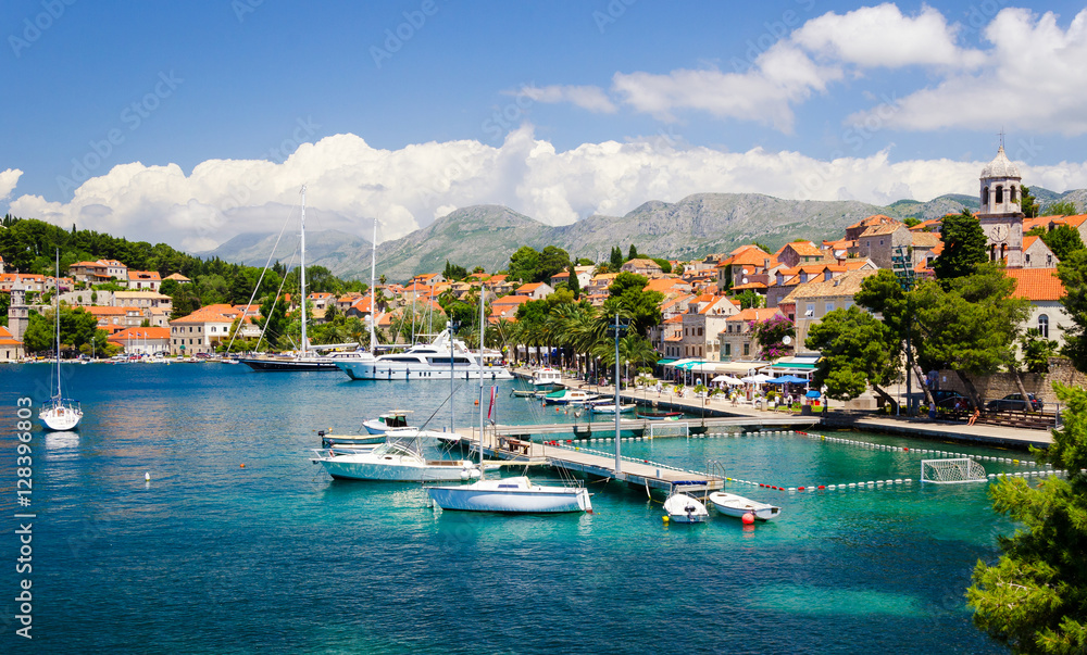 Naklejka premium beautiful town Cavtat in southern Dalmatia, Croatia