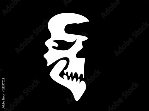 half skull Tribal