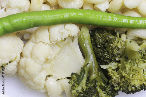 ixed vegetables on a plate photo