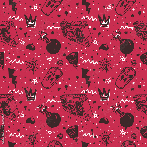Graffiti Seamless Pattern Color