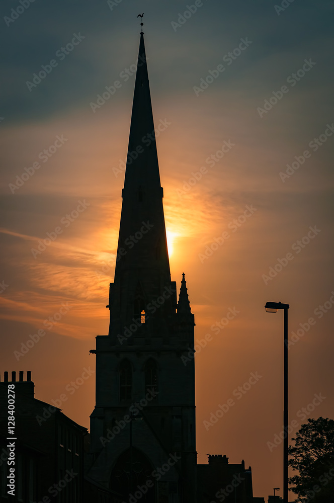 Church tower, Cambridge, UK