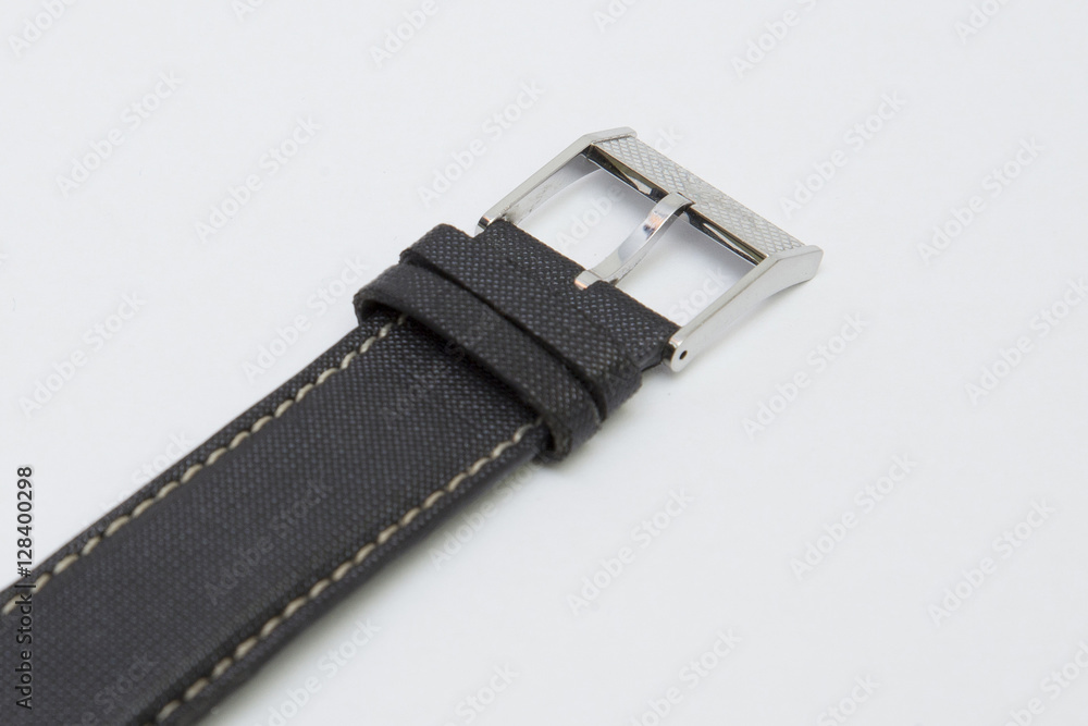 Synthetic diver watch strap isolated on white Synthetic diver watch strap isolated on white