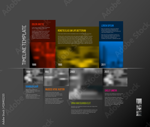 Infographic Timeline Template with big photos